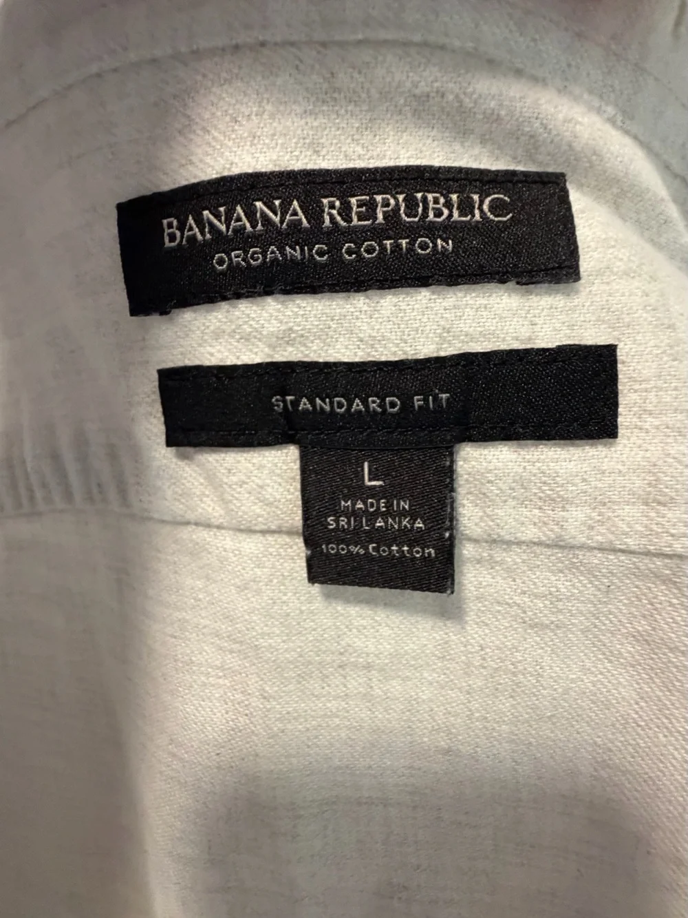 Banana Republic Men’s Button Down Shirt Size Large 100% Organic Cotton